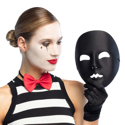 Pc. Masque visage Mime noir