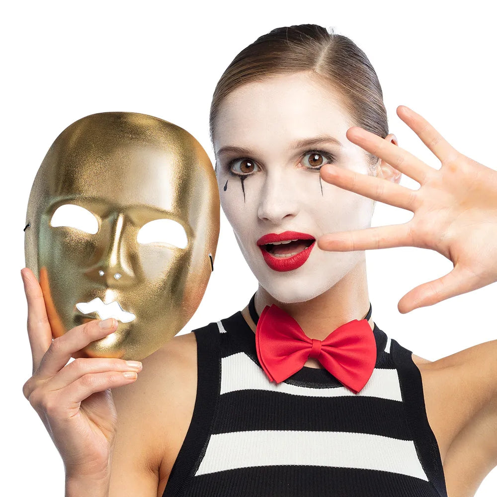 Pc. Masque visage Mime or