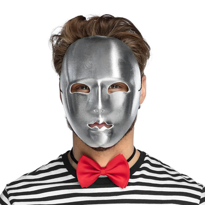 Pc. Masque visage Mime argent