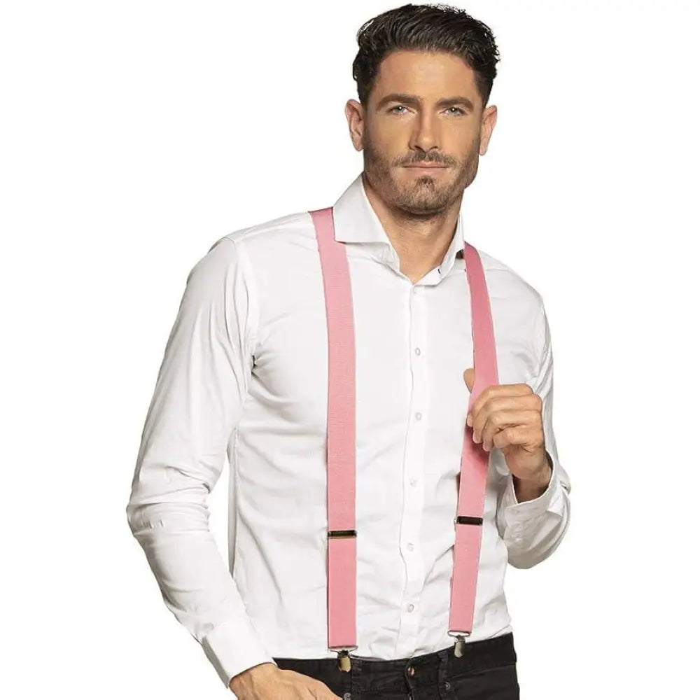 Paire de Bretelles Rose Clair