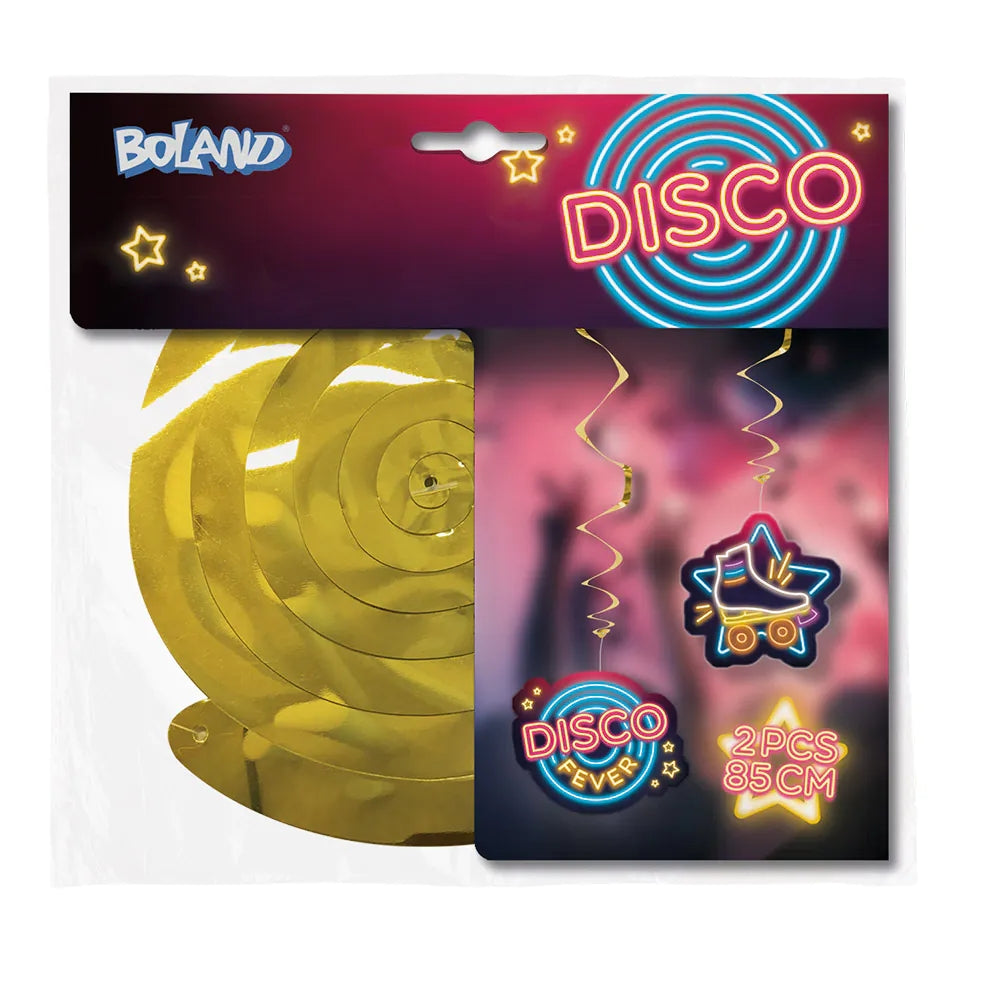 Set 2 Swirls décoration 'Disco fever'