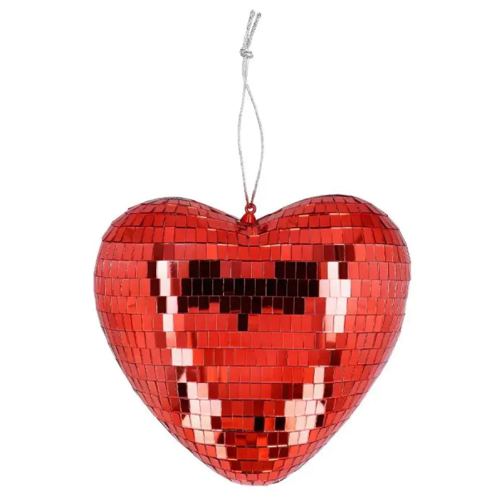 Boule Disco Cœur Rouge (19 cm)