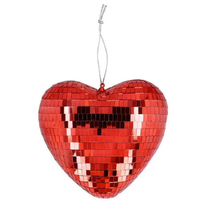 Boule Disco Cœur Rouge (19 cm)