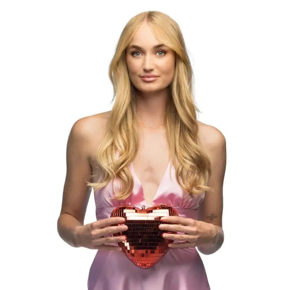 Boule Disco Cœur Rouge (19 cm)