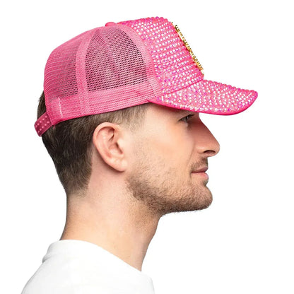 Casquette Dollar fluo rose (réglable)