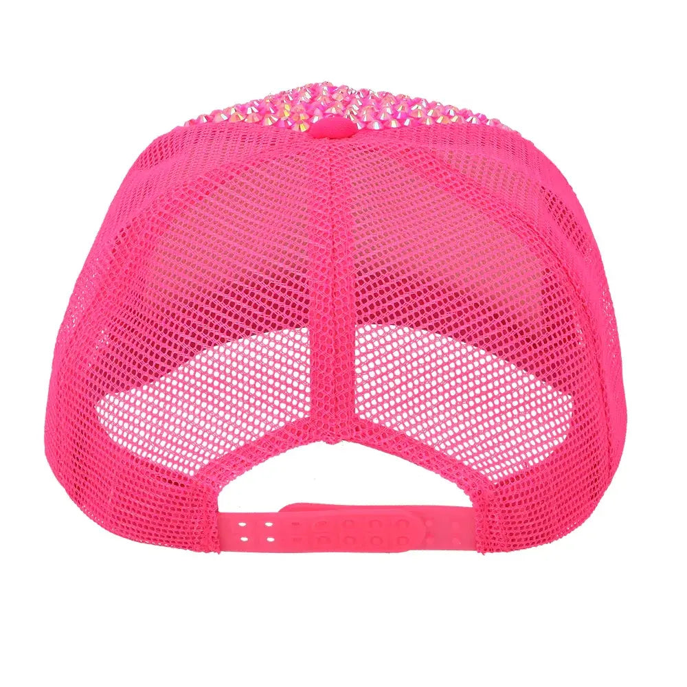 Casquette Dollar fluo rose (réglable)