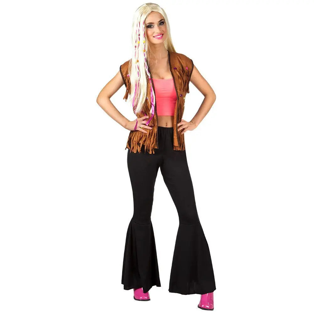 Pantalon Adulte Évasé / Patte d'Eph Noir - M