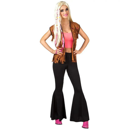 Pantalon Adulte Évasé / Patte d'Eph Noir - M