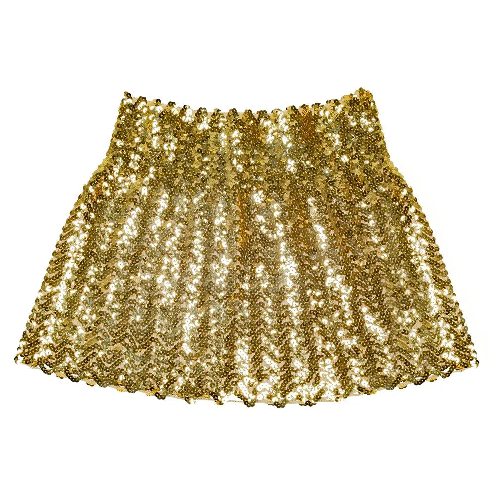 Minijupe Sequins Or - Taille M