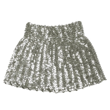 Minijupe Sequins argent