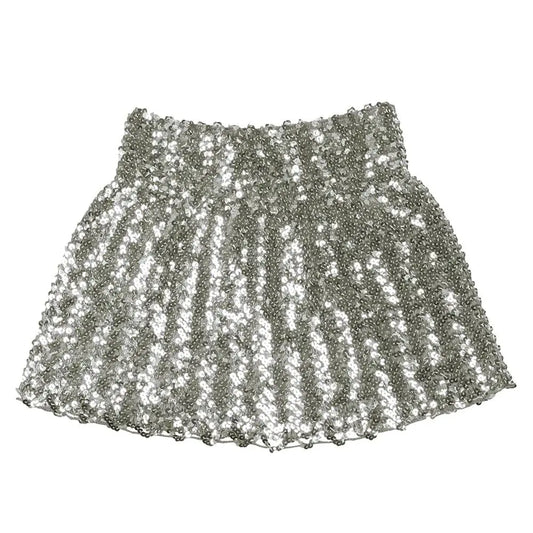 Minijupe Sequins argent - Taille M