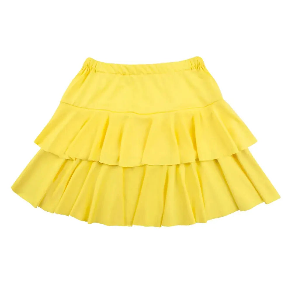 Mini-jupe Ruffles jaune fluo - Taille M