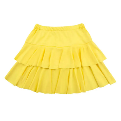 Mini-jupe Ruffles jaune fluo - Taille M