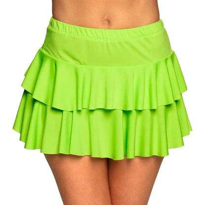 Mini-jupe Ruffles vert fluo - Taille M