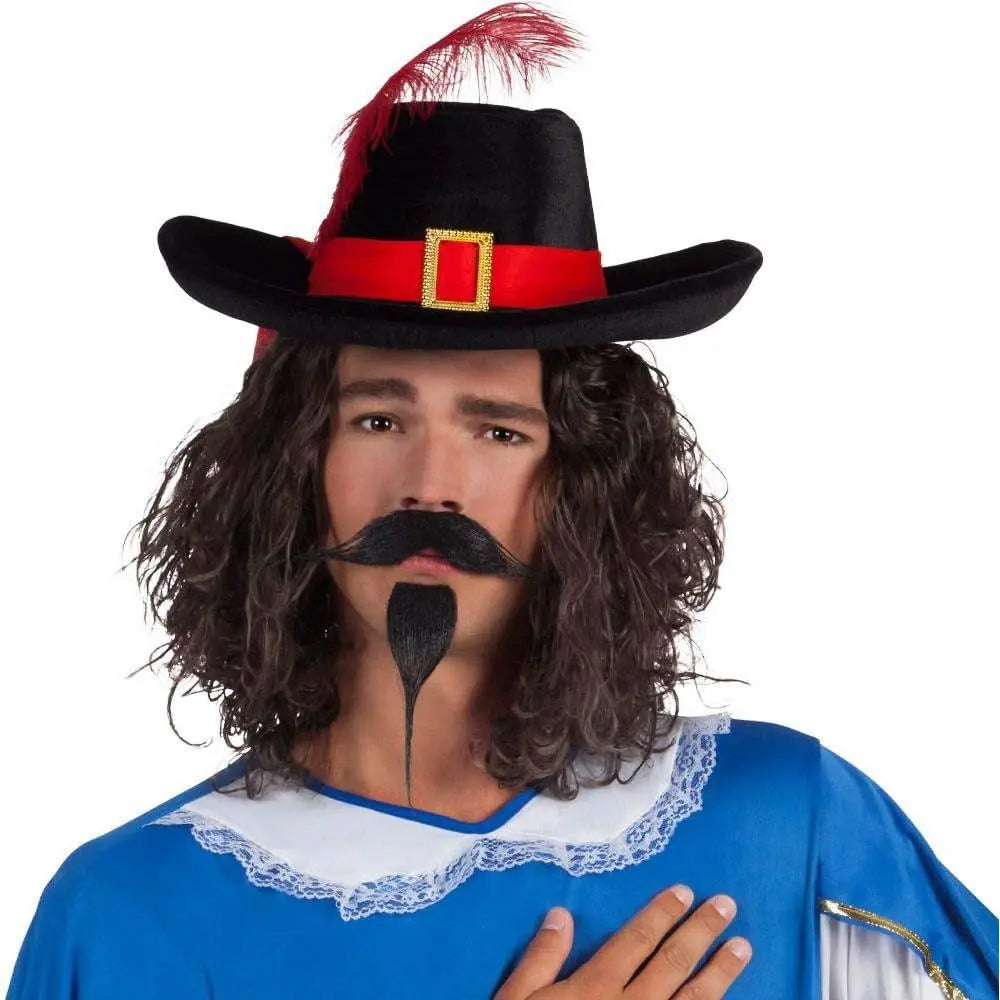 Moustache et Barbe Noir Mousquetaire