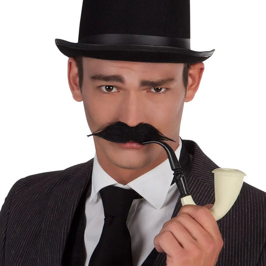 Moustache Noir Détective