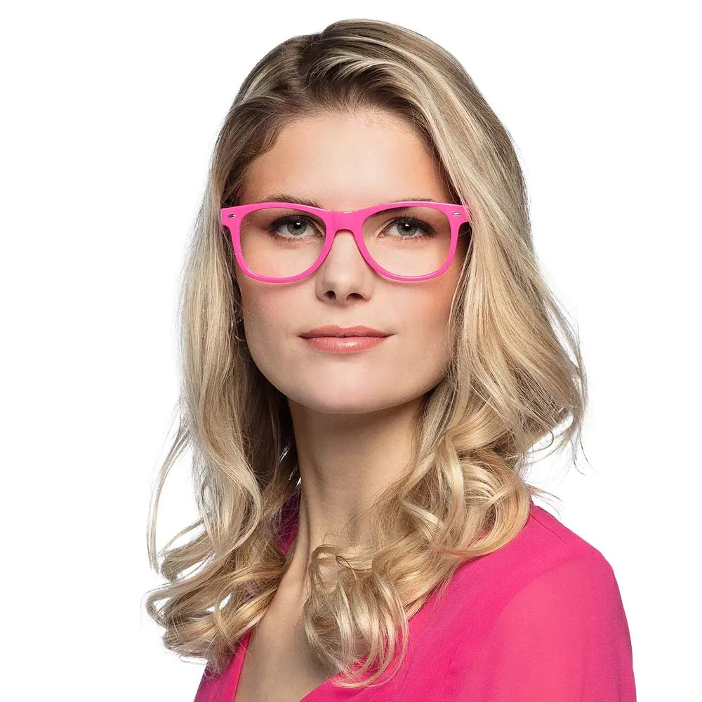 Set 3 Lunettes Party rose fluo