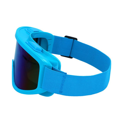 Lunettes de ski party bleu fluo