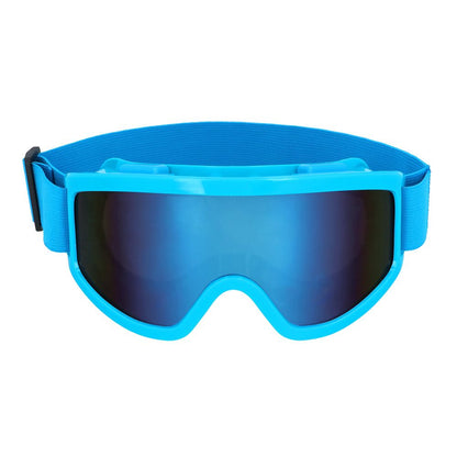 Lunettes de ski party bleu fluo