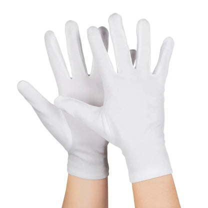 Paire Gants Blanc Poignet, Basic - Taille M/L
