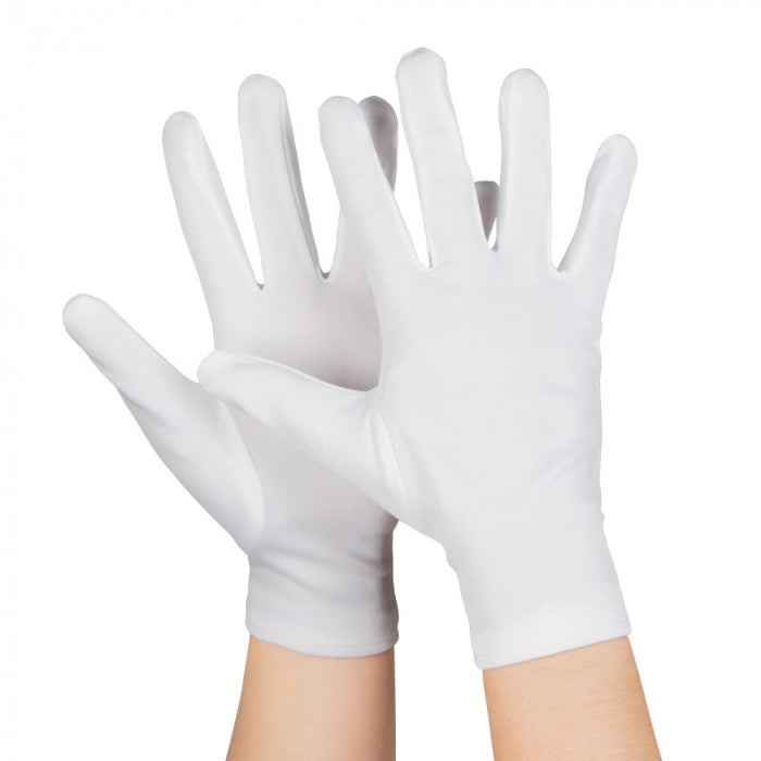 Paire Gants Blanc poignet Basic Taille M/L