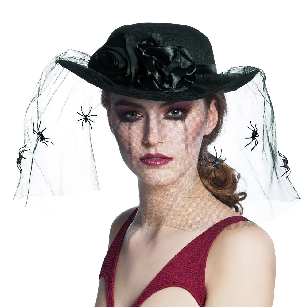 Chapeau Spider widow avec voile