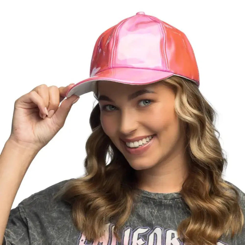 Casquette Holographique Rose (réglable)