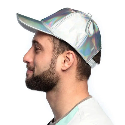 Casquette Holographique Argent (réglable)