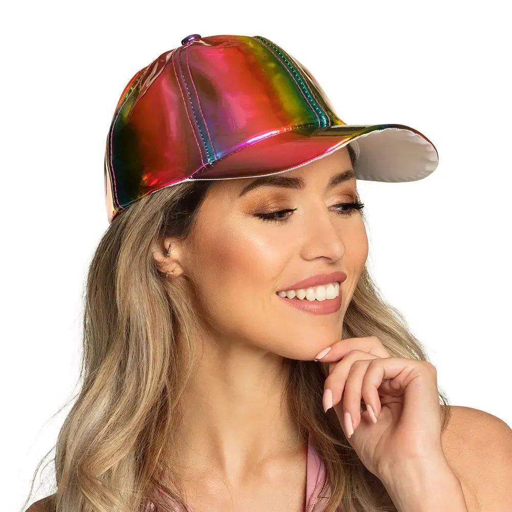 Casquette Holographique Arc-en-Ciel (réglable)