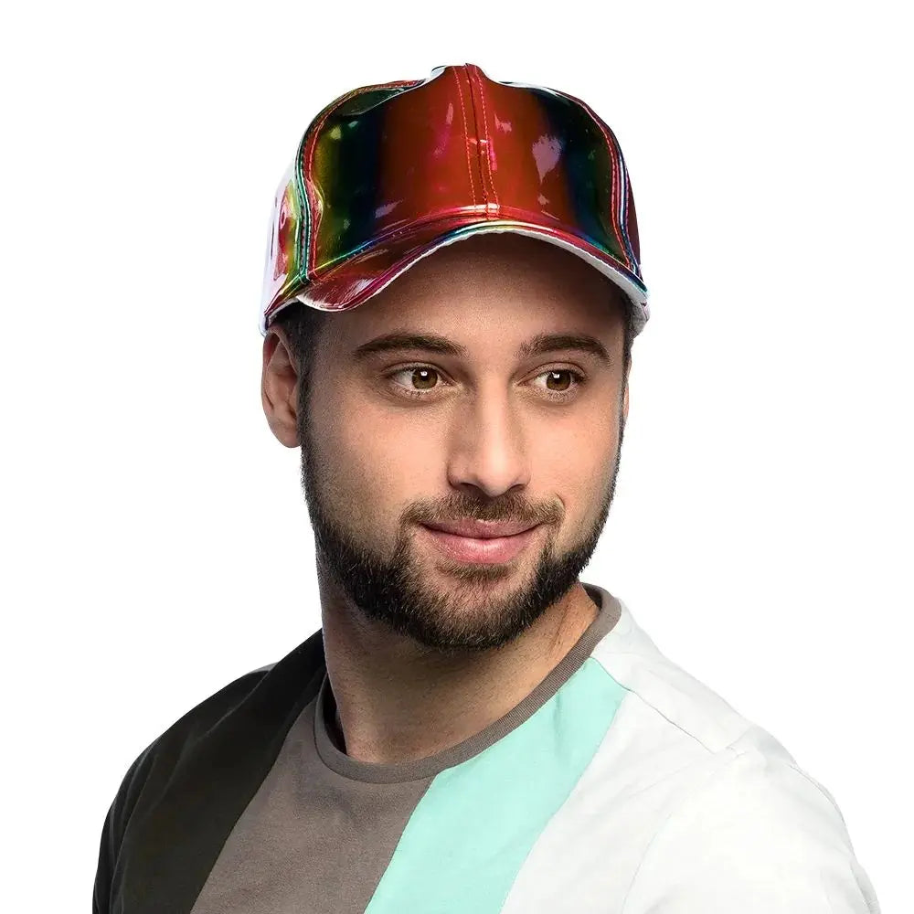 Casquette Holographique Arc-en-Ciel (réglable)