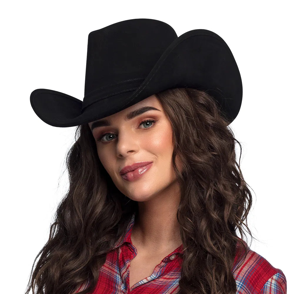 Pc. Chapeau Wyoming noir (cuir faux)