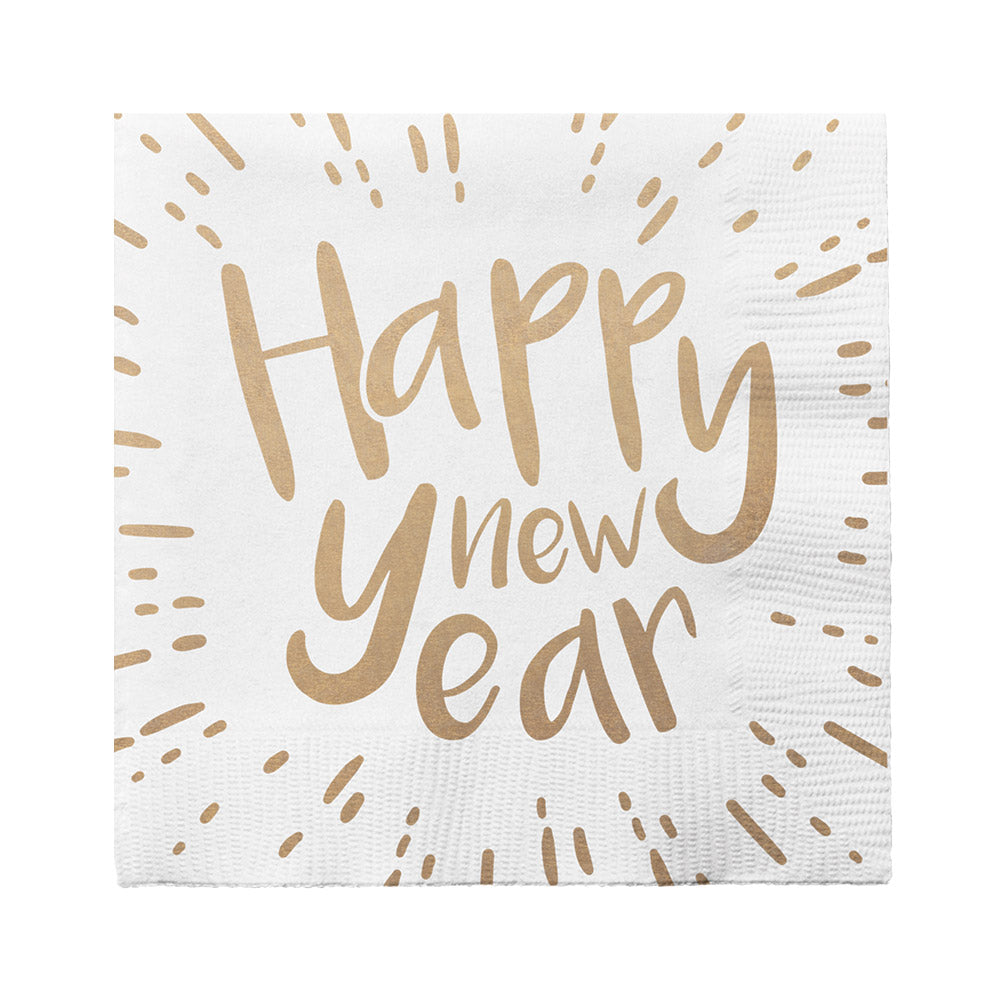 Set 20 Serviettes en papier 'Happy New Year'