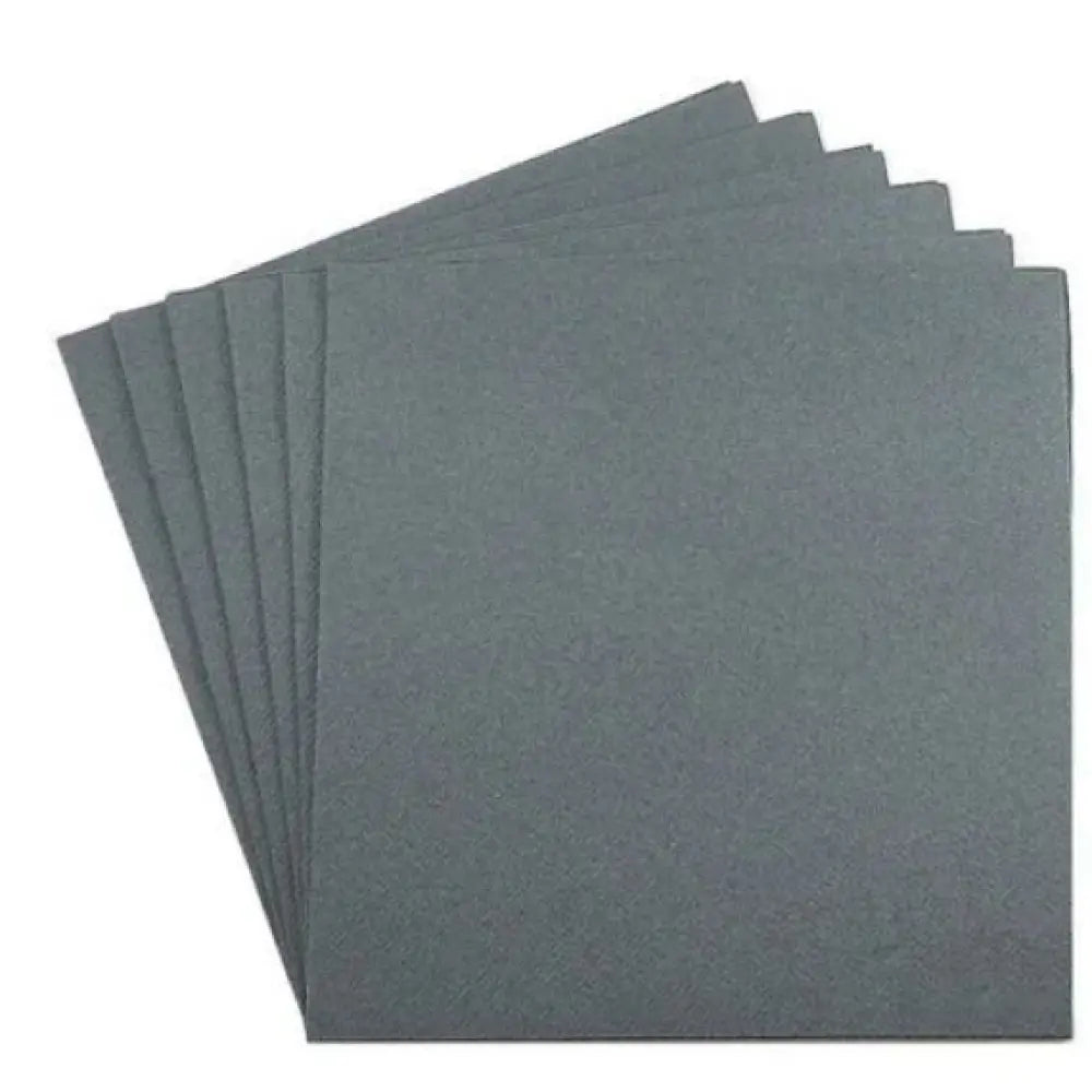 12 Serviettes en Papier 33x33cm - Grises