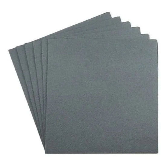 12 Serviettes en Papier 33x33cm - Grises