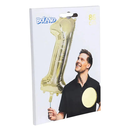 Ballon en aluminium '1' - 86 cm - Or