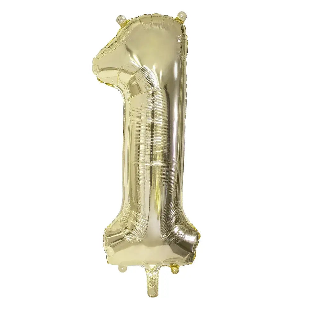 Ballon en aluminium '1' - 86 cm - Or