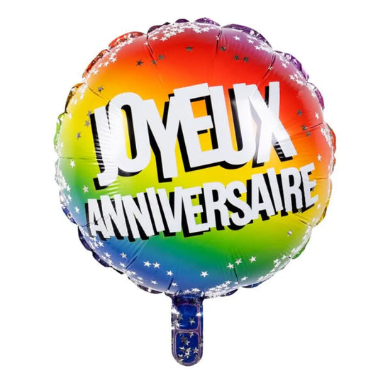 Ballon Alu 45cm - Joyeux Anniversaire