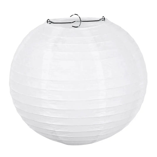 Lanterne en Papier avec Armature - Blanc
