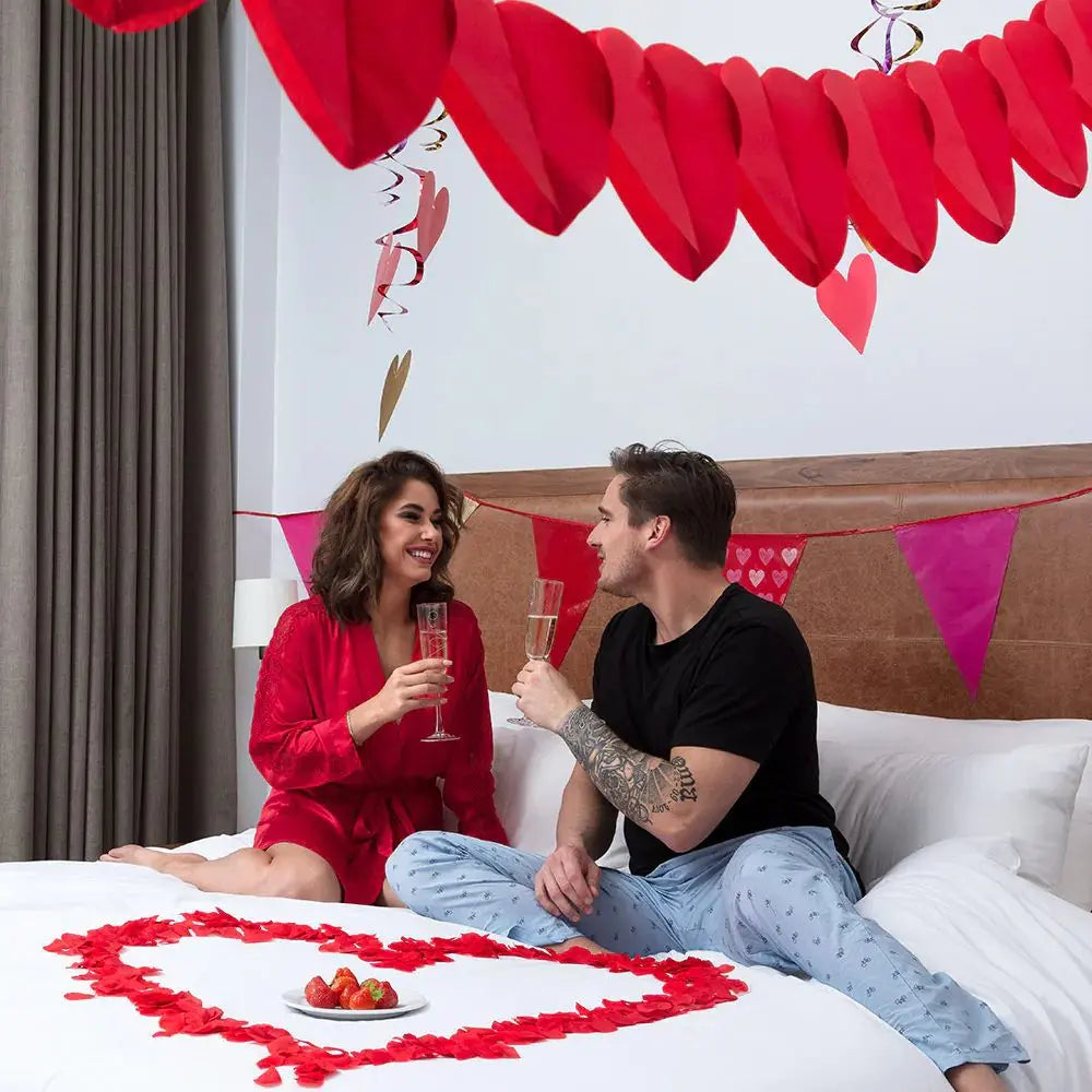 Guirlande en Papier Cœur - 4m