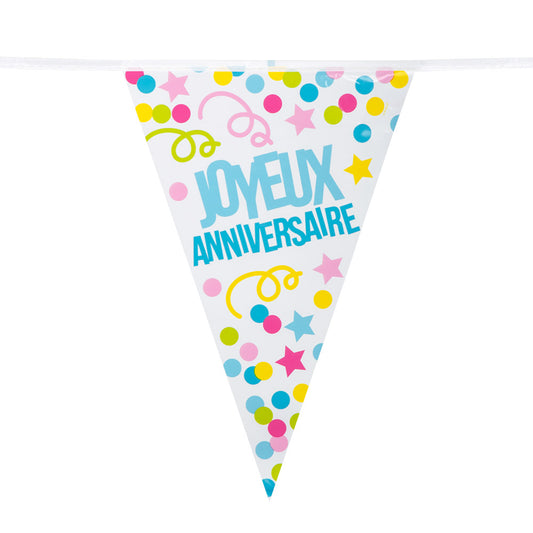 Guirlande de fanions PE 'Joyeux Anniversaire'