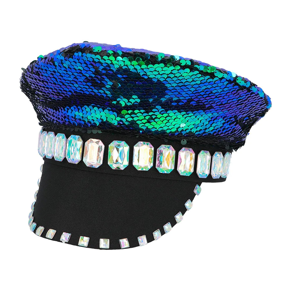 Pc. Casquette Sandy candy (réversible noir/aqua)