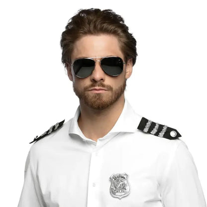 Set Policier (lunettes, badge et épaulettes)
