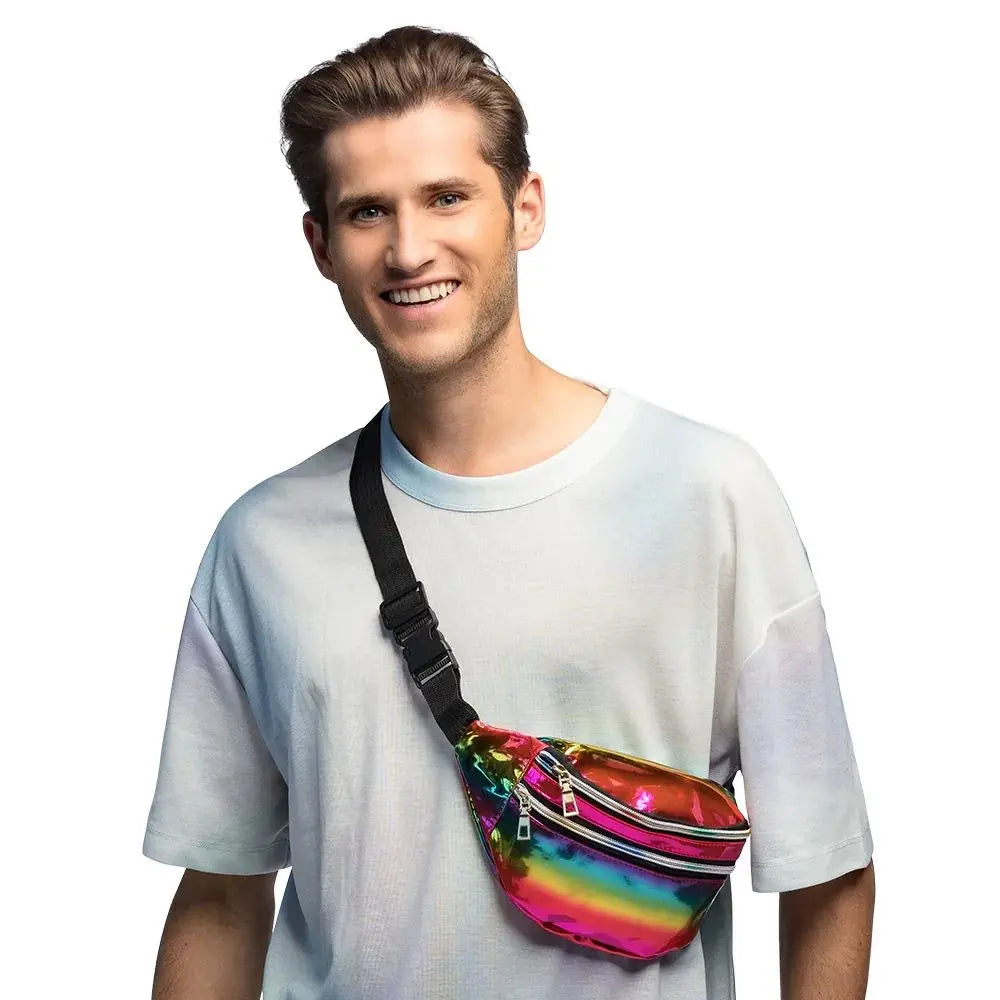 Sac banane / Sac de taille Holographique Arc-en-ciel