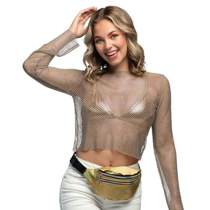 Sac banane / Sac de taille Holographique Or