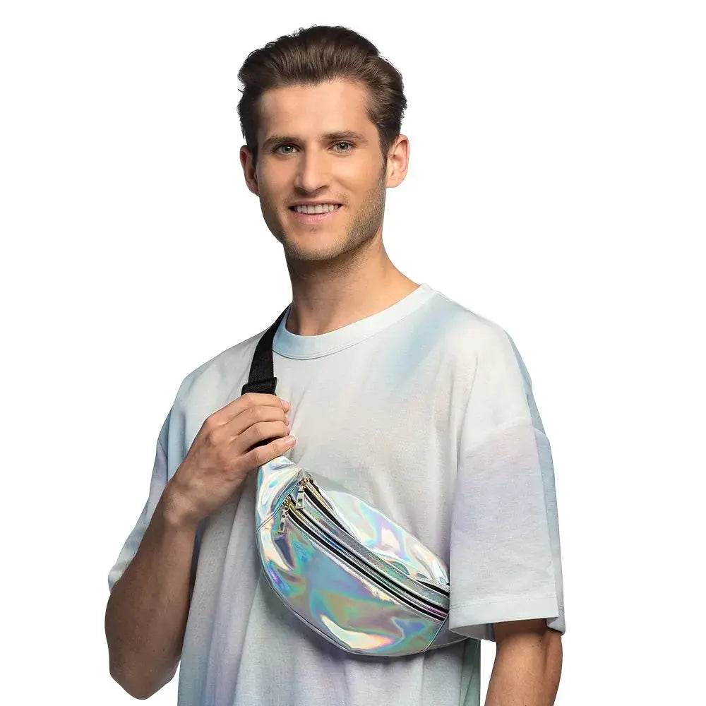 Sac banane / Sac de taille Holographique Argent