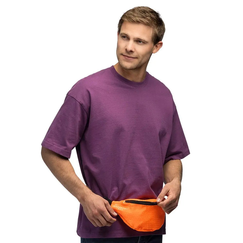 Sac banane / Sac de taille - Paillettes Sequins Orange Fluo