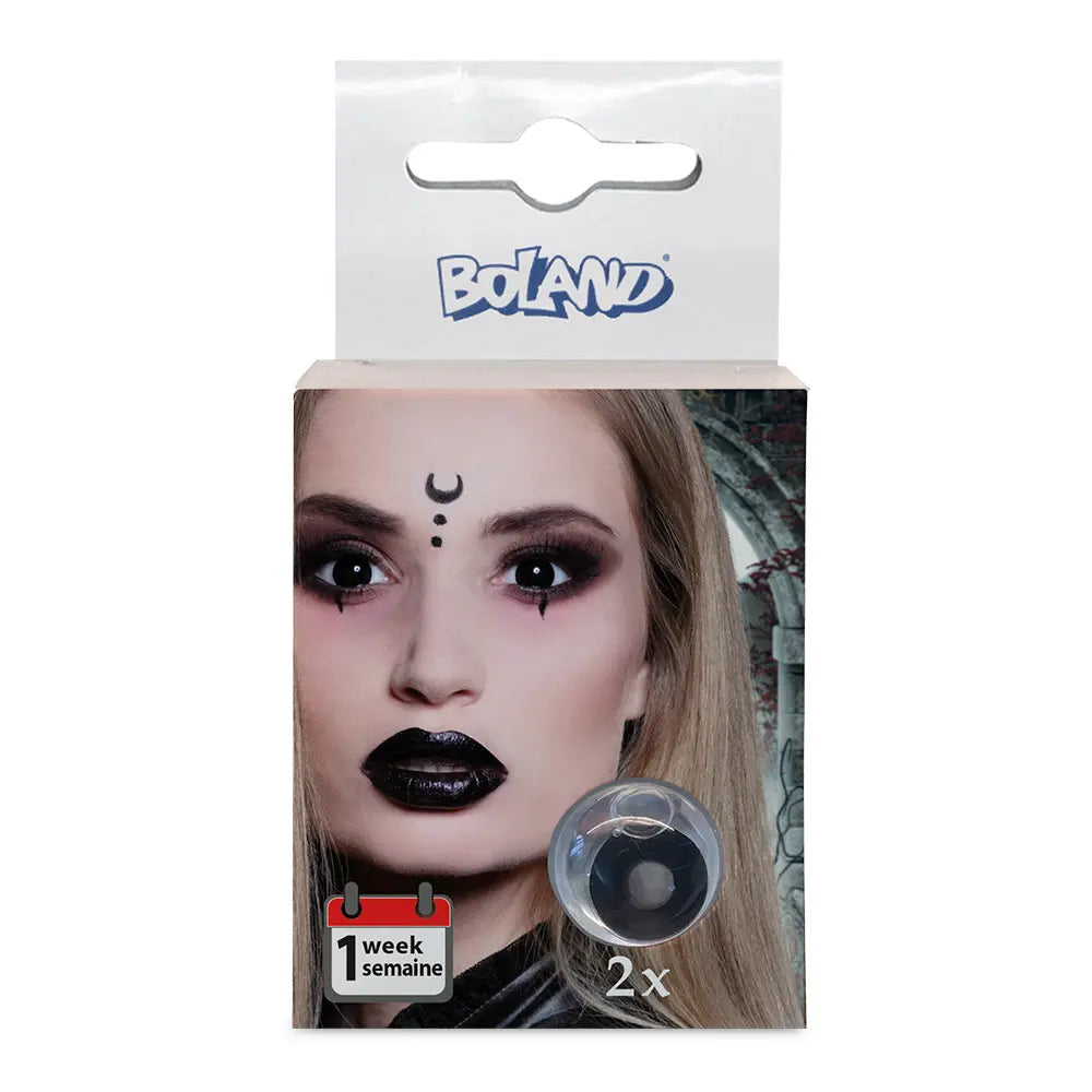 Lentilles Sorcière - Noires effet maléfique - 1 semaine