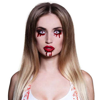 Lentilles Bloody - Rouges iris et pupille sang - 1 semaine