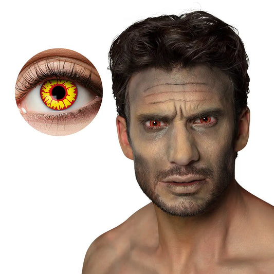 Lentilles Orc - Jaunes iris rouge - 1 semaine