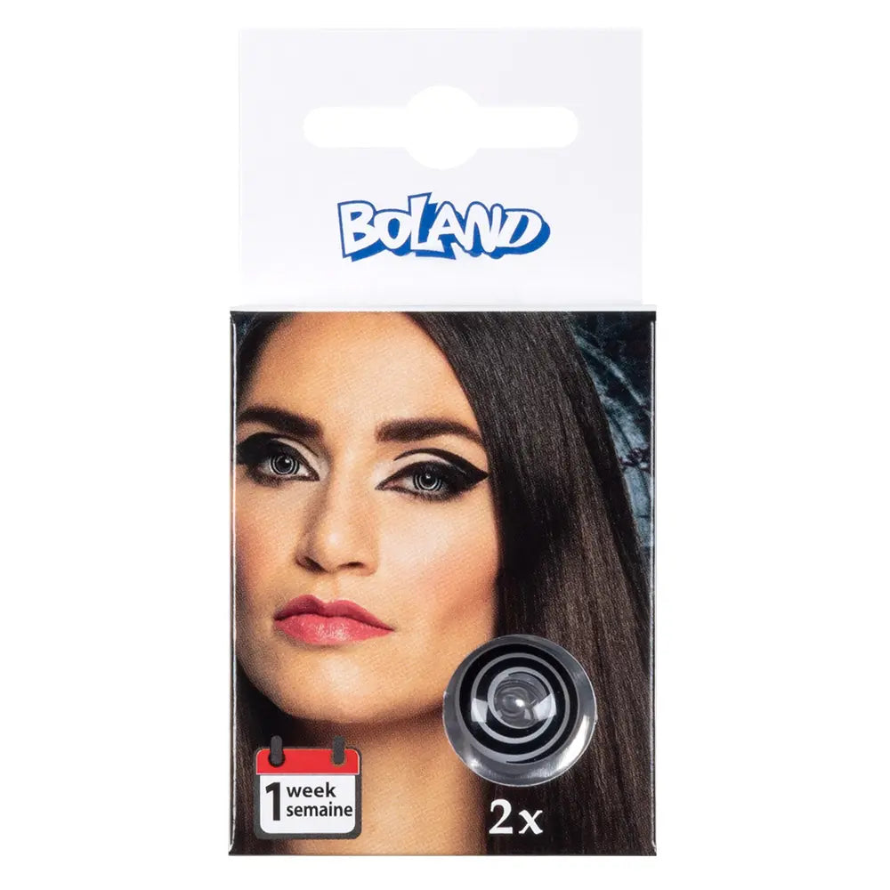 Lentilles Spirale noir - Cercle hypnotique - 1 semaine